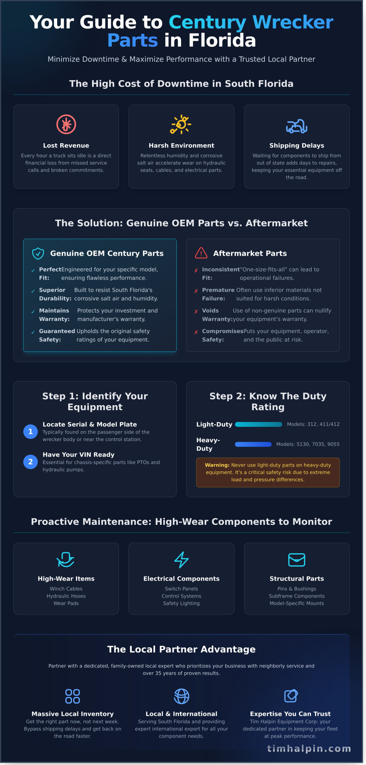 Century Wrecker Parts in Miami, Florida: The Professional’s Guide to Genuine Components - Infographic