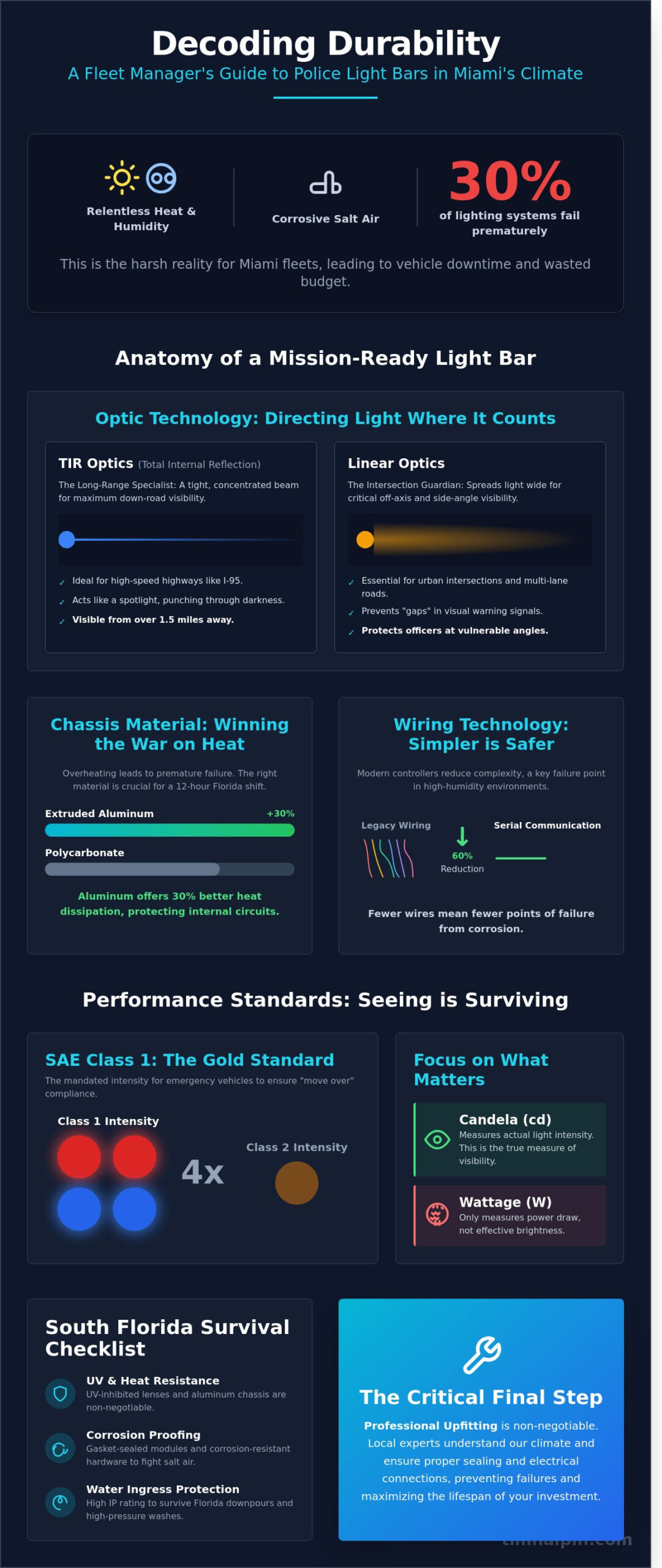 Expert Police Vehicle Light Bar Selection: A Guide for Miami & South Florida Fleets