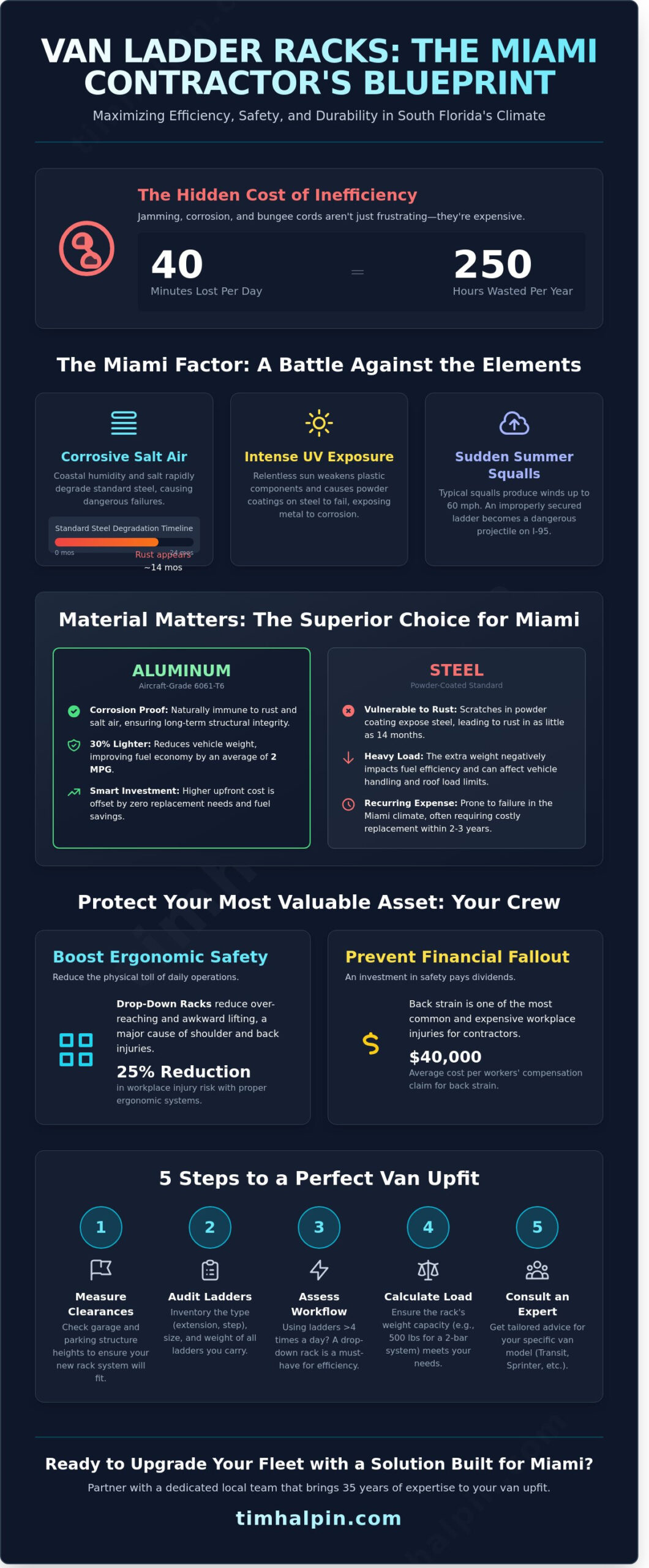 How to Choose and Install Ladder Racks for Vans in Miami: A 2026 Guide