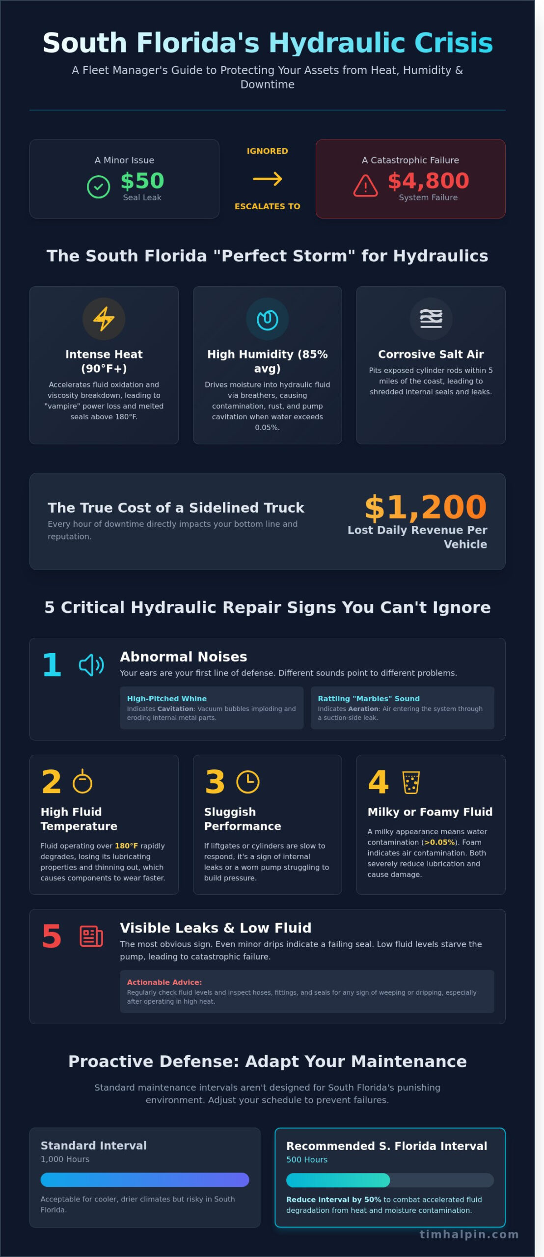 Truck Hydraulic Repair Signs: Protecting Your South Florida Fleet from Costly Downtime