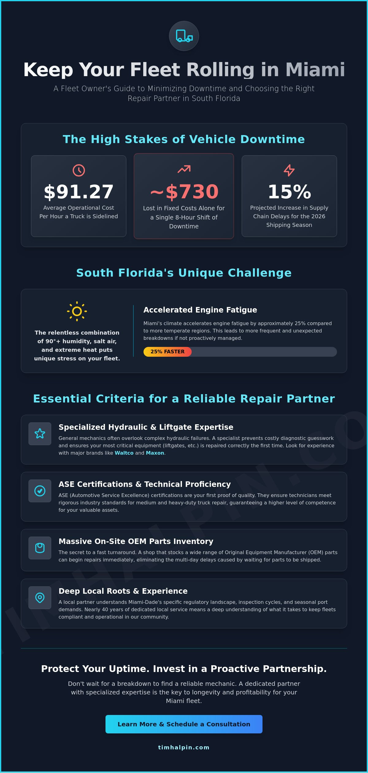 Reliable Commercial Truck Mechanic in Miami: Keeping Your Fleet Road-Ready in 2026