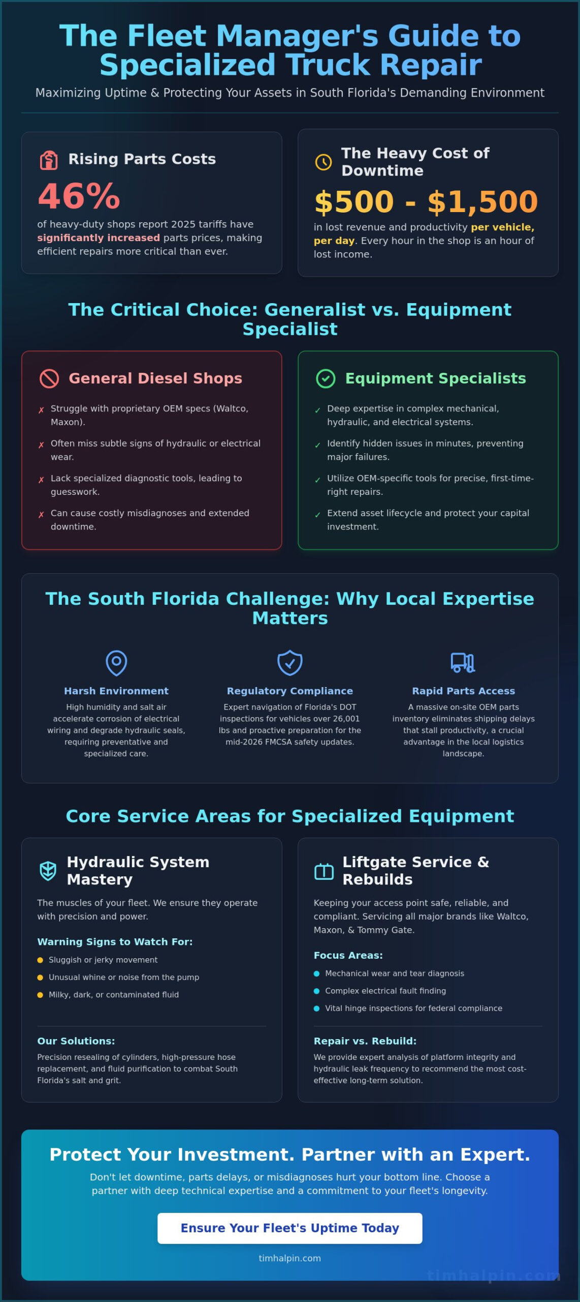 Professional Truck Repair in Miami: Minimizing Fleet Downtime with Expert Equipment Service