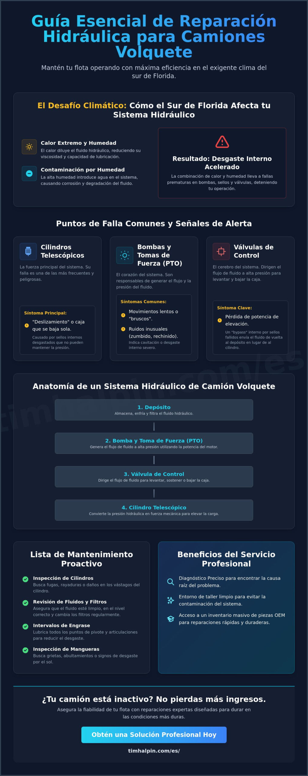 Reparación Hidráulica de Camiones Volquete en el Sur de Florida: Minimice el Tiempo de Inactividad con Cuidado Experto (2026)
