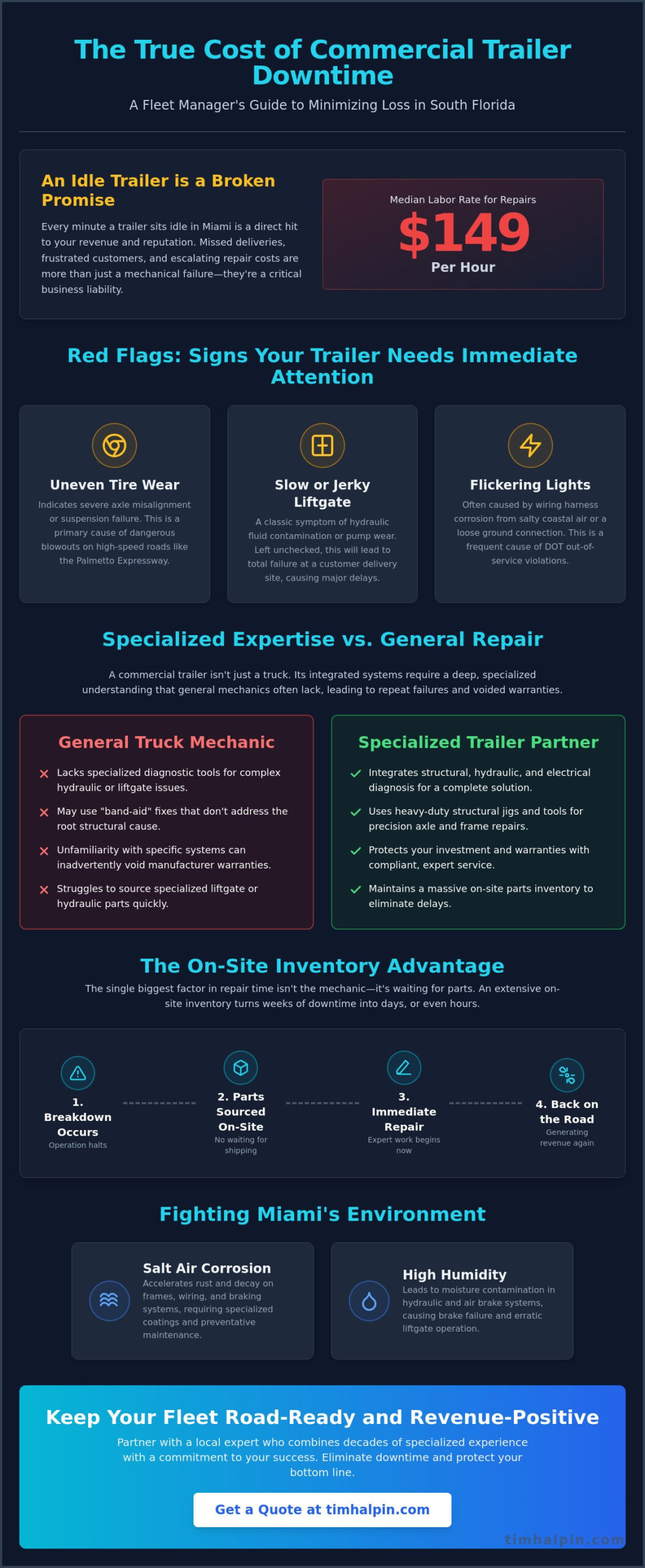 Expert Commercial Trailer Repair in Miami: Keeping Your Fleet Road-Ready