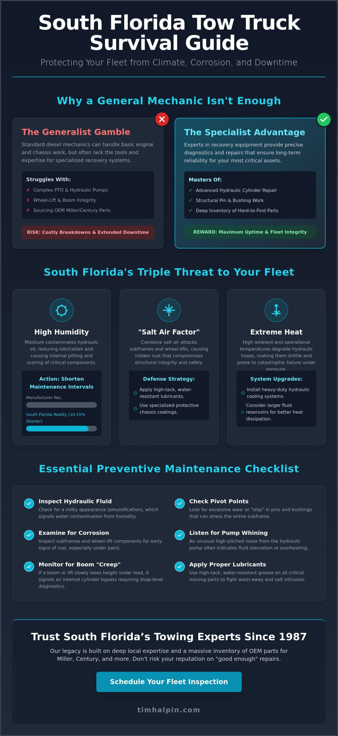 Tow Truck Repair in South Florida: The Professional Guide to Fleet Reliability (2026)