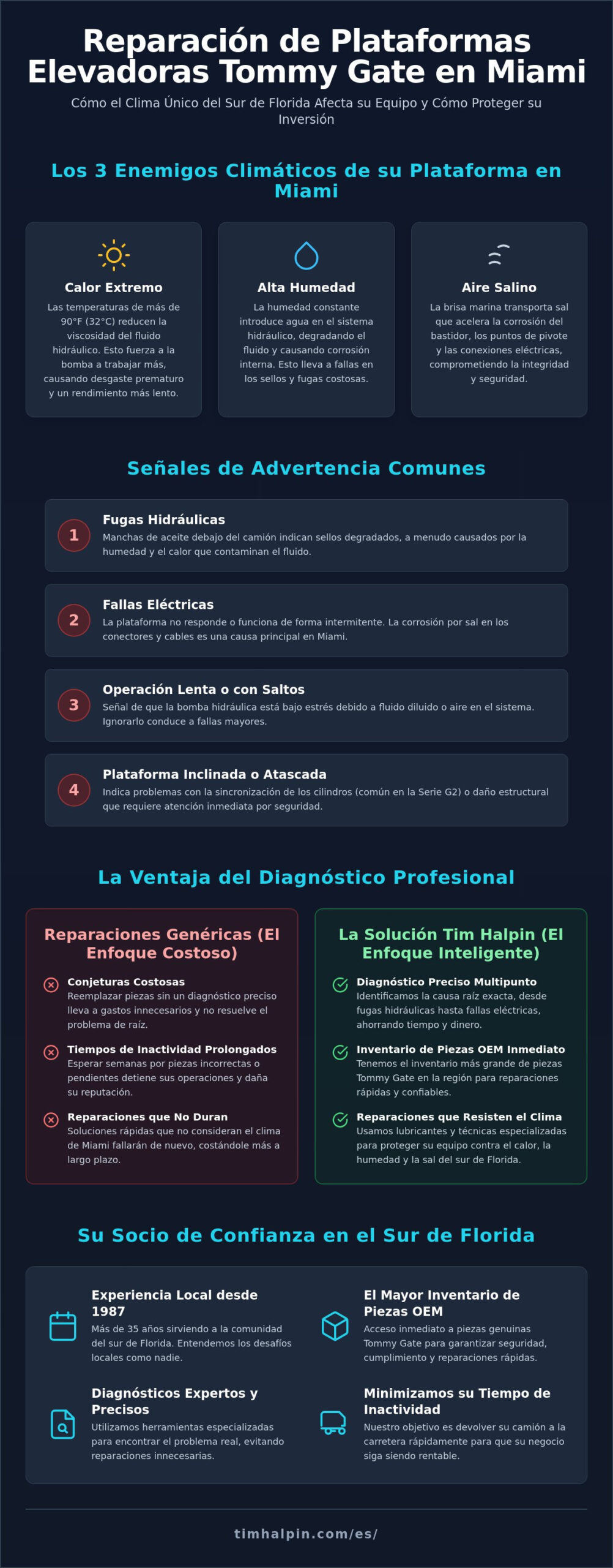 Reparación de Plataformas Elevadoras Tommy Gate en Miami: Servicio Experto y Piezas OEM