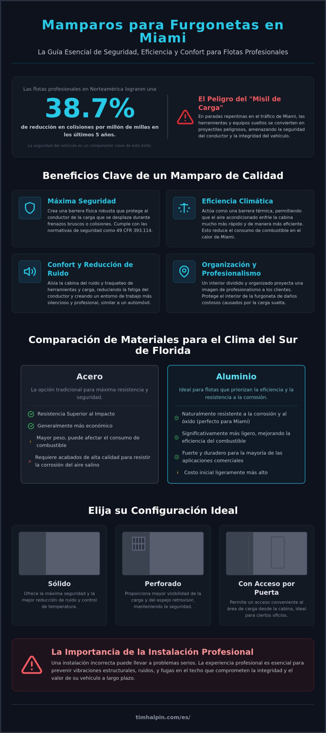 Mamparos para Furgonetas Comerciales 2026 en Miami: La Guía Definitiva de Seguridad y Eficiencia