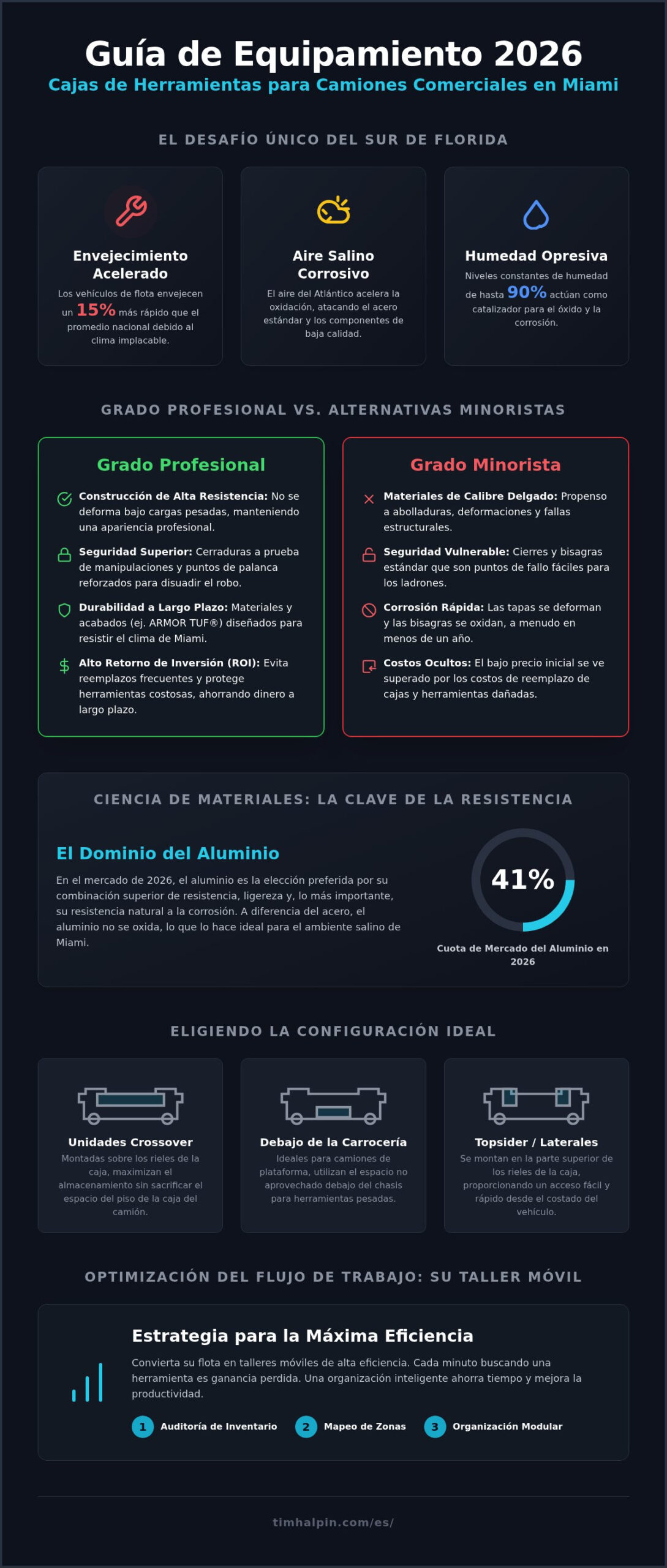 Cajas de Herramientas para Camiones Comerciales Miami: Guía Profesional de Equipamiento 2026