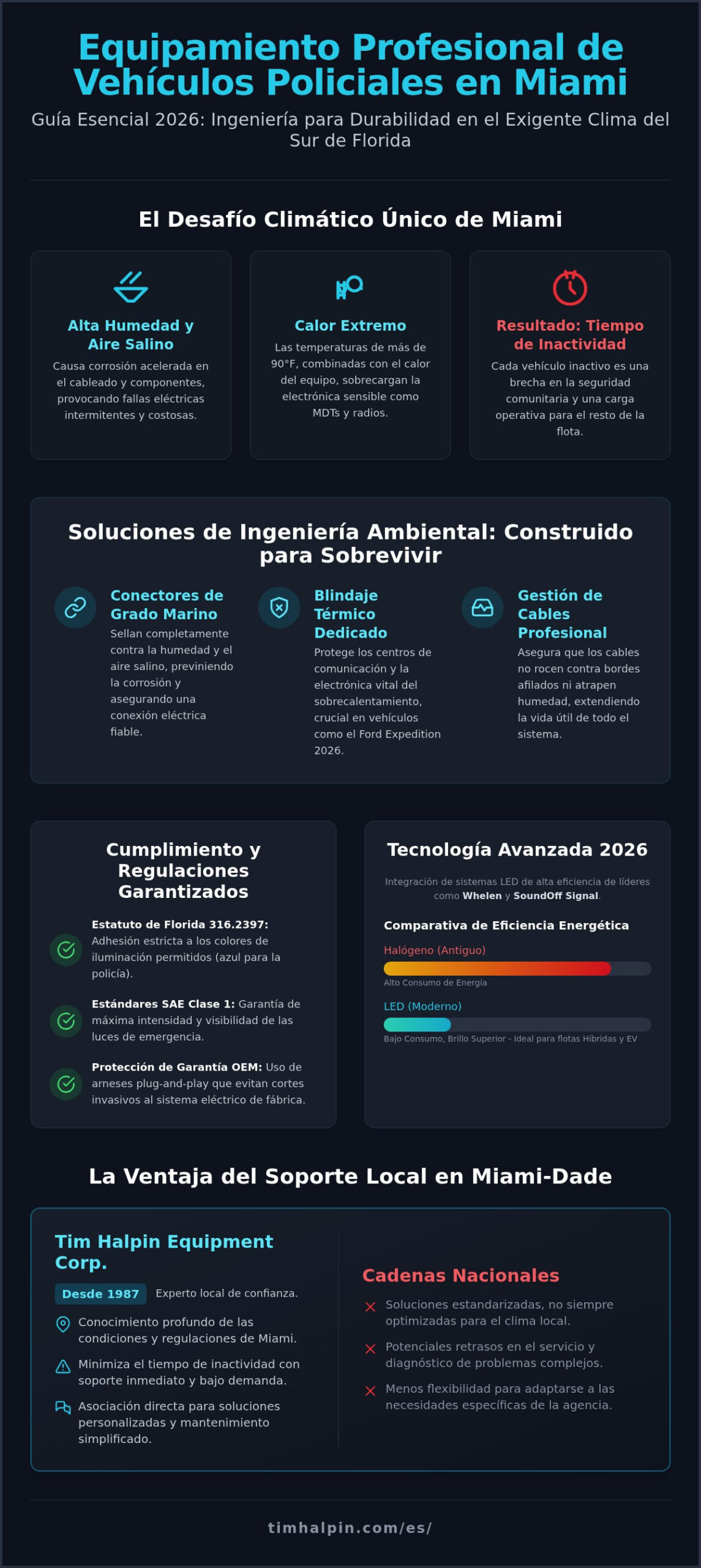 Equipamiento de Vehículos Policiales en Miami: La Guía 2026 para Flotas Listas para la Misión