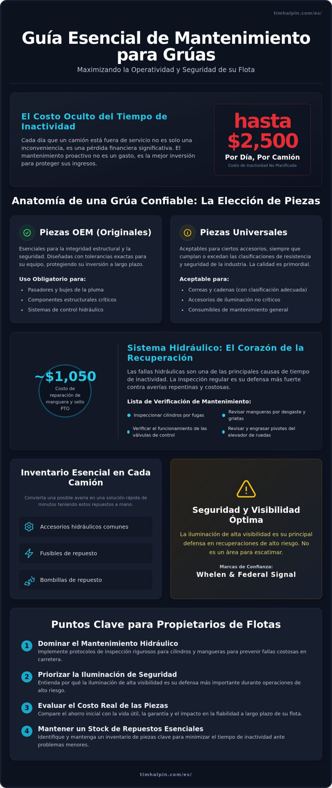 Piezas Esenciales de Grúas: La Guía Profesional de Mantenimiento 2026