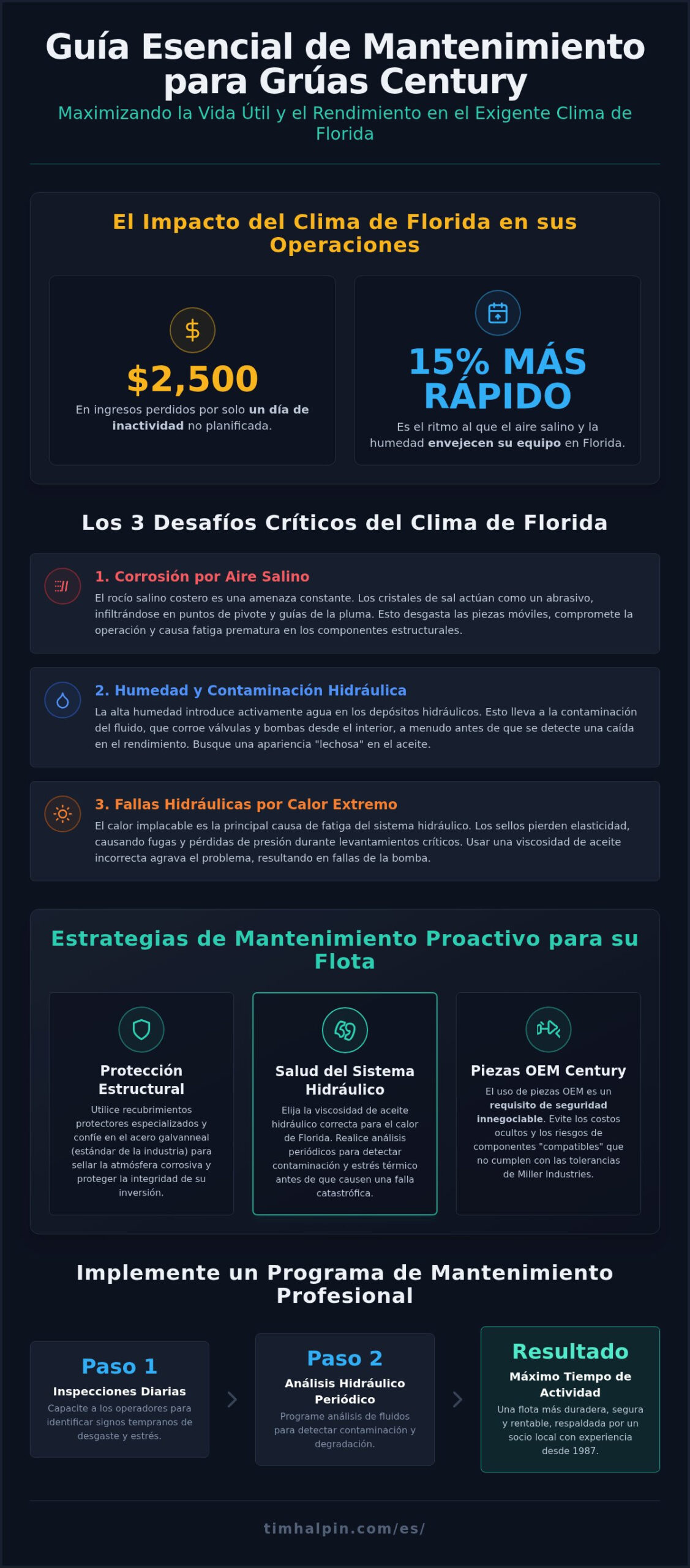 Reparación de Grúas Century en Florida: La Guía de Mantenimiento de Flotas 2026