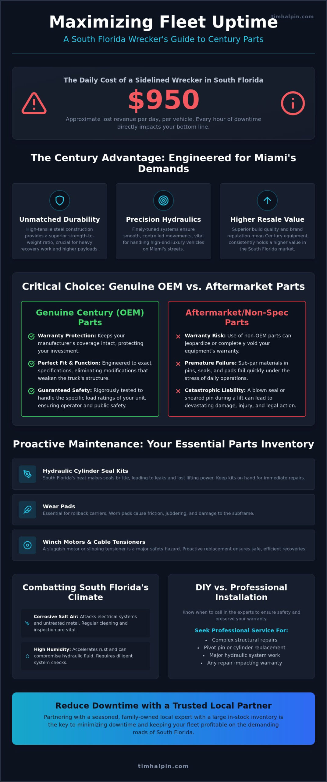 Century Towing Parts in Miami: The 2026 Fleet Manager’s Guide