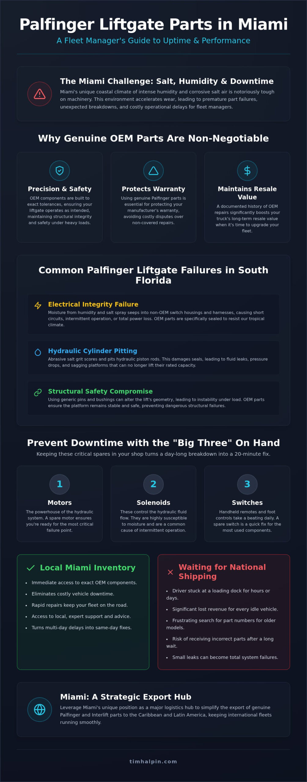 Palfinger Liftgate Parts in Miami: The 2026 Guide to OEM Components and Local Repair