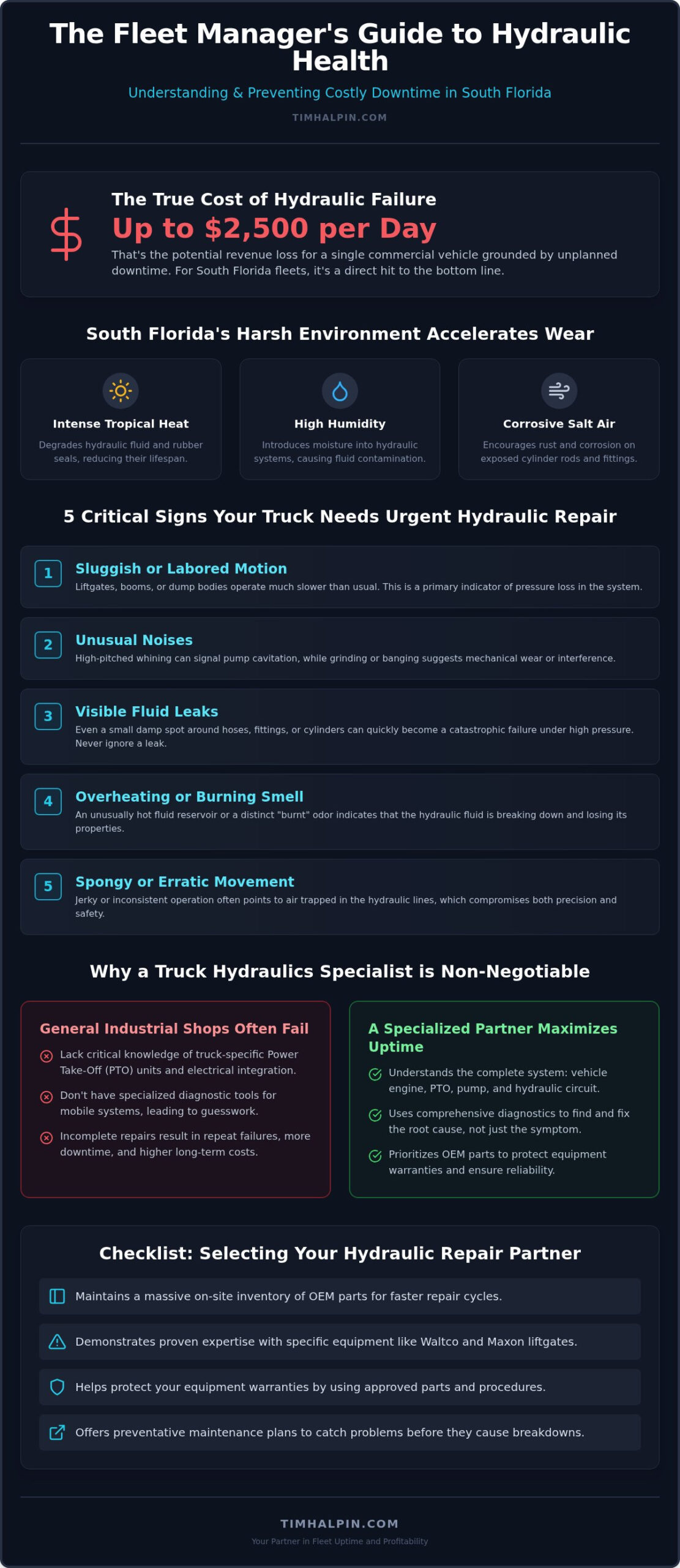 Hydraulic Repair Guide for South Florida Fleets