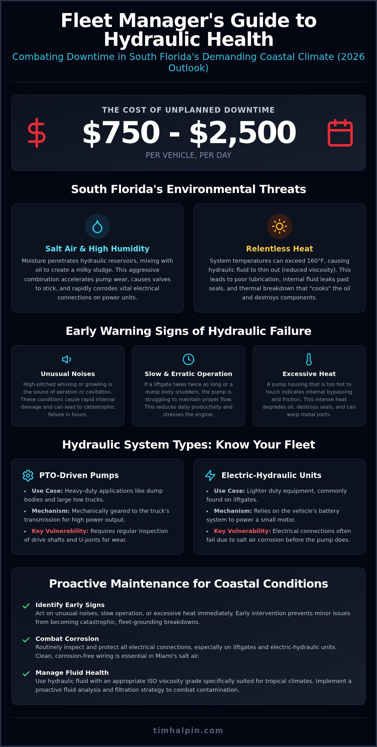 Commercial Truck Hydraulic Pump Repair in Miami: The Fleet Manager’s 2026 Guide