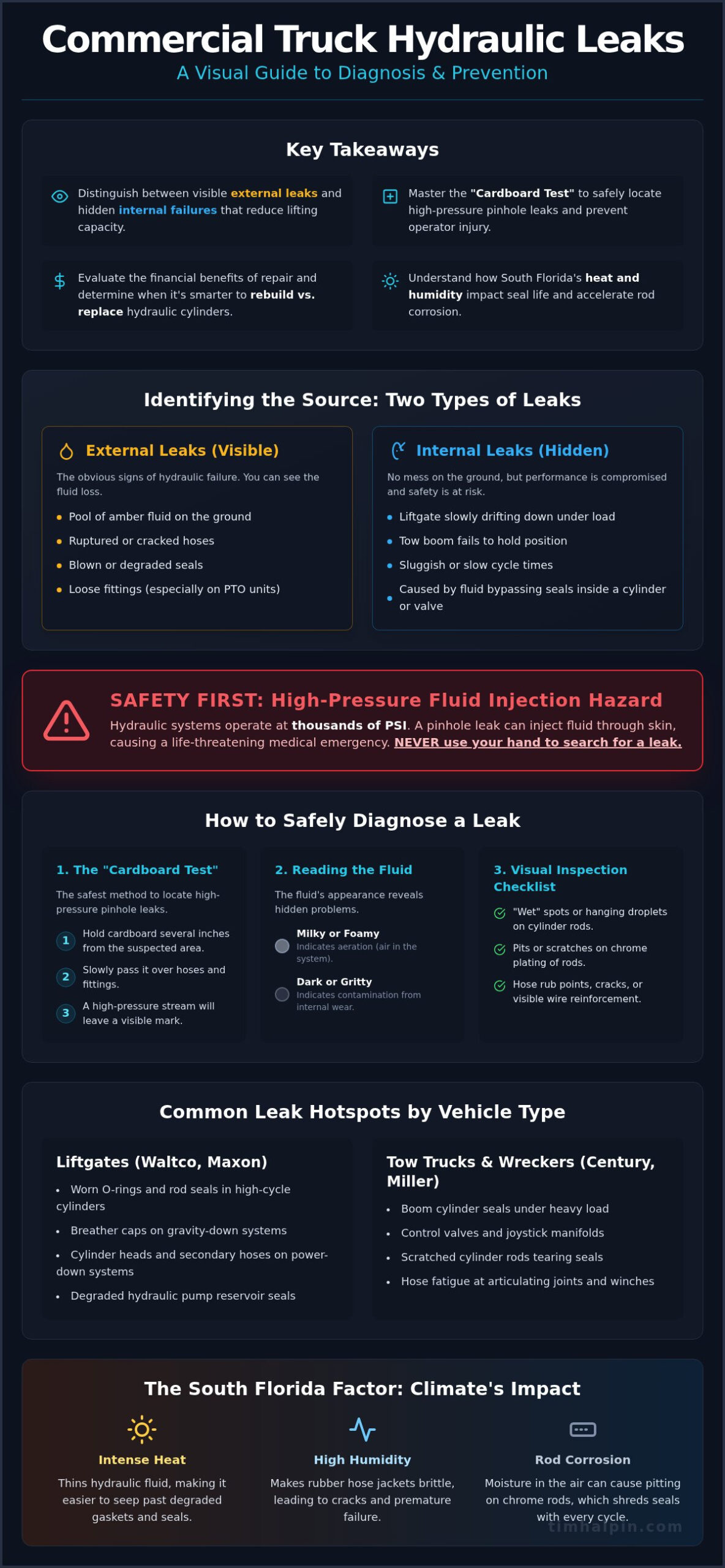 Commercial Truck Hydraulic Leak Repair: The 2026 Fleet Manager’s Guide