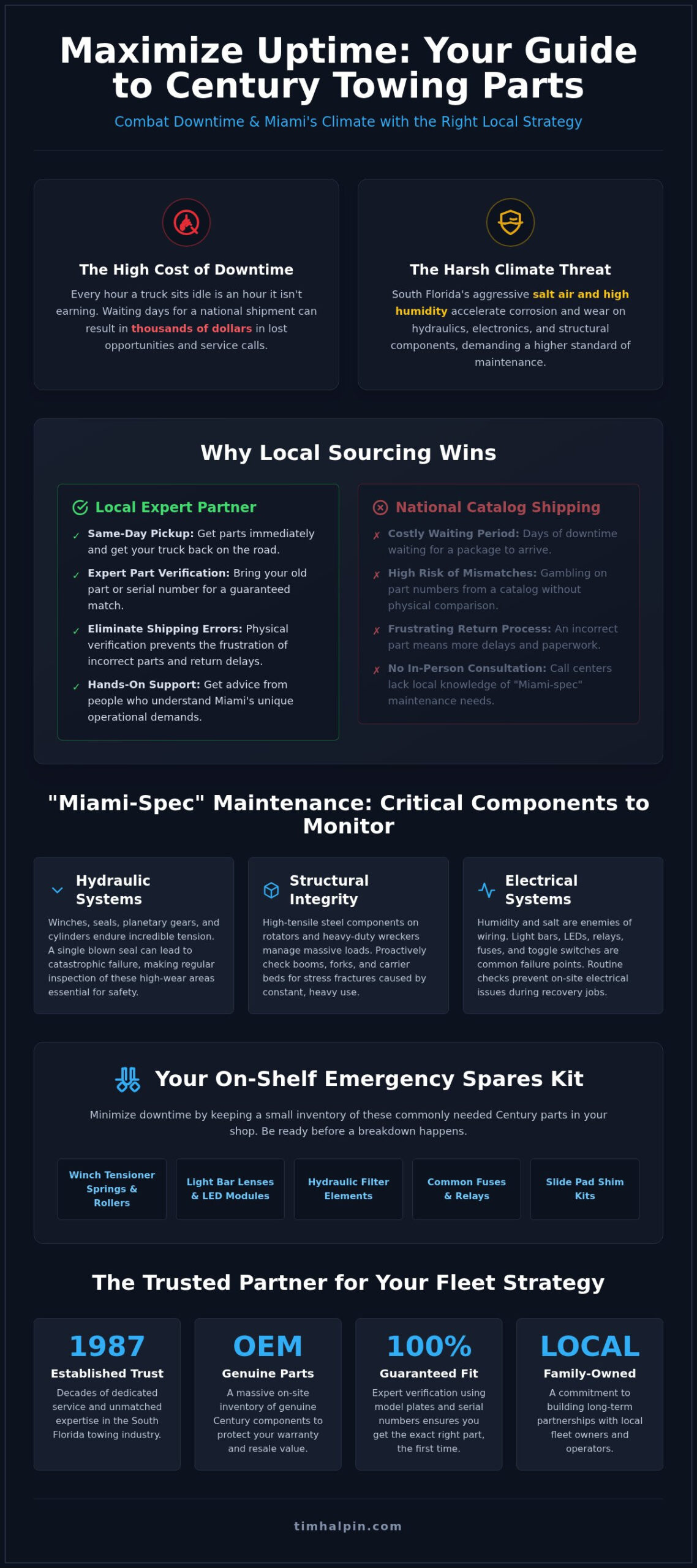 Century Towing Parts in Miami: The 2026 Professional Fleet Support Guide