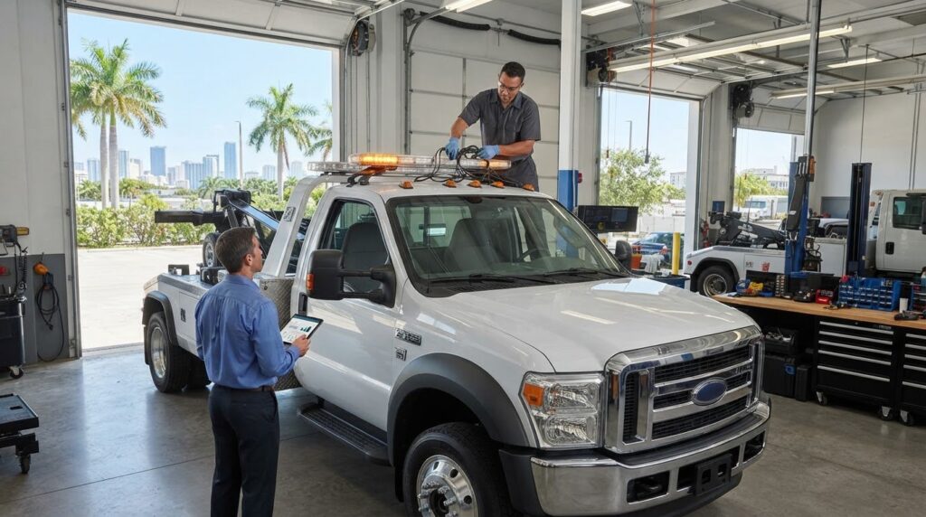 Tow Truck Light Bar Installation in Miami: A Fleet Buyer’s Guide