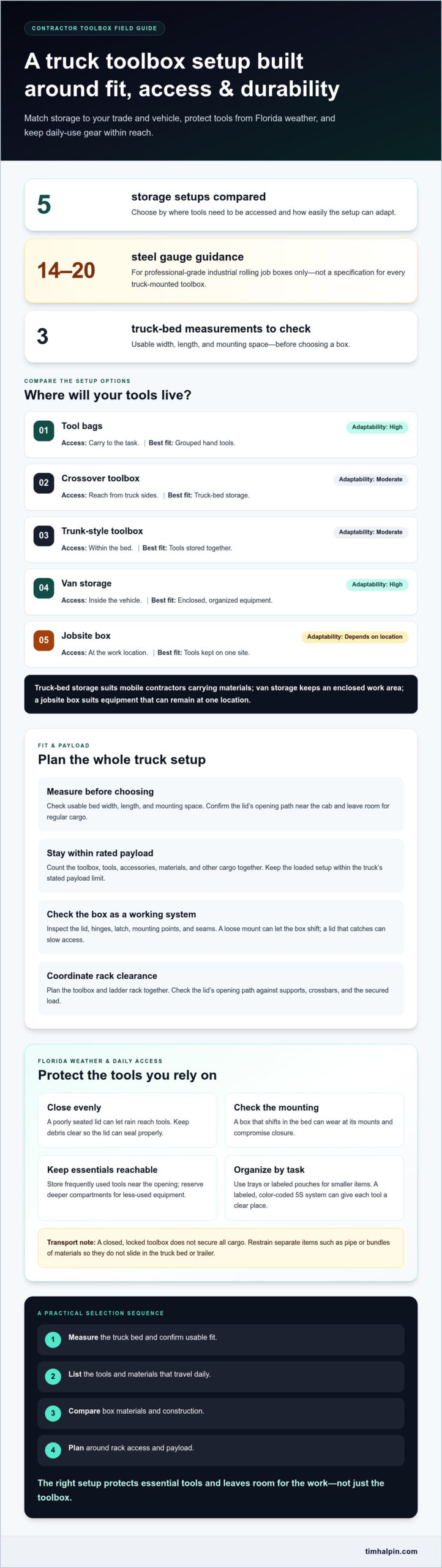 Choose a Durable Truck Tool Box Setup for Florida Contractors